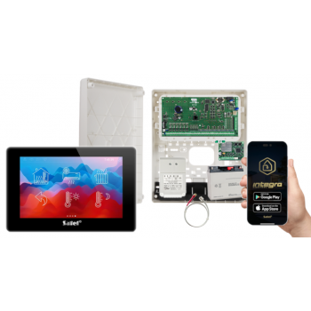ZESTAW ALARMOWY SATEL INTEGRA 128 + INT-TSH2-B + OPU-3P + AWT682 + 17Ah + INT-GSM LTE